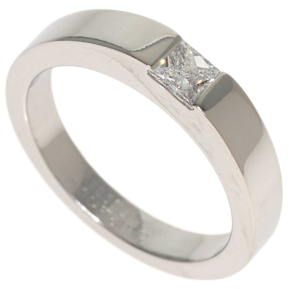 Cartier Tank Ring Diamond #51 18K White Gold Women's CARTIER